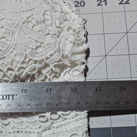 White Crochet Lace Tiered Dress With Open Back & Adjustable Straps - Picture 10 of 13